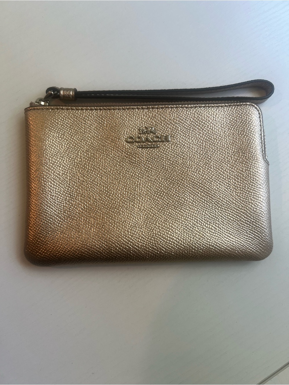 Coach Gold Metallic Wristlet